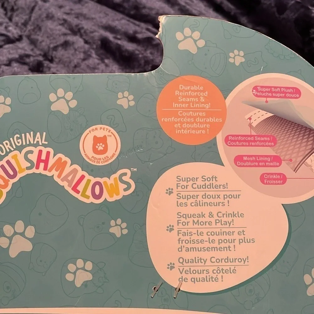 Squishmallows Rada & Maline‎ DOG TOYS NWT Reinforced seams, mesh lining crinkle